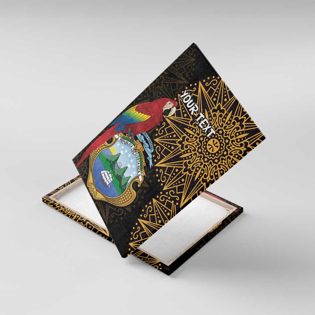 Pura Vida Costa Rica Personalized Canvas Wall Art Oxcart Ornate Inspired Gold Pattern - African Pride