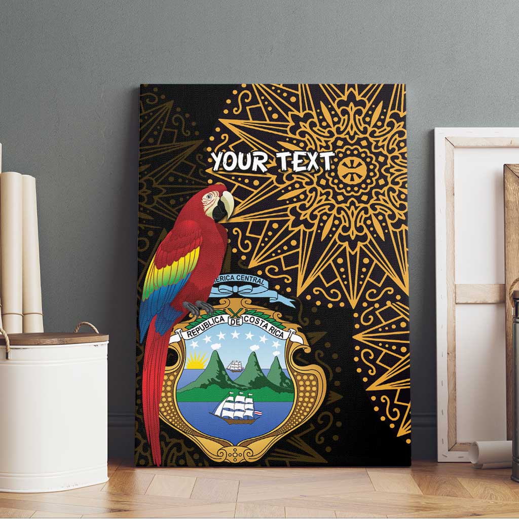 Pura Vida Costa Rica Personalized Canvas Wall Art Oxcart Ornate Inspired Gold Pattern - African Pride