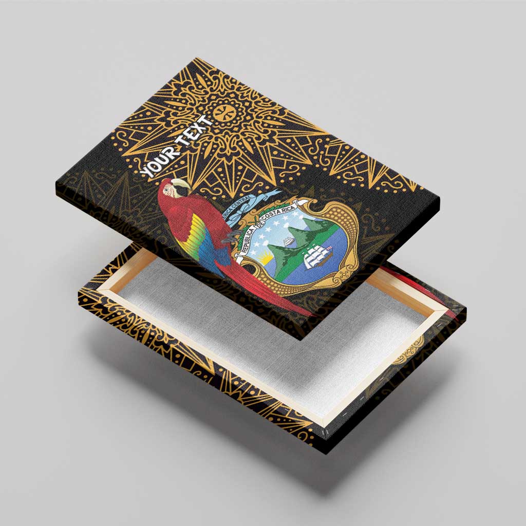 Pura Vida Costa Rica Personalized Canvas Wall Art Oxcart Ornate Inspired Gold Pattern - African Pride