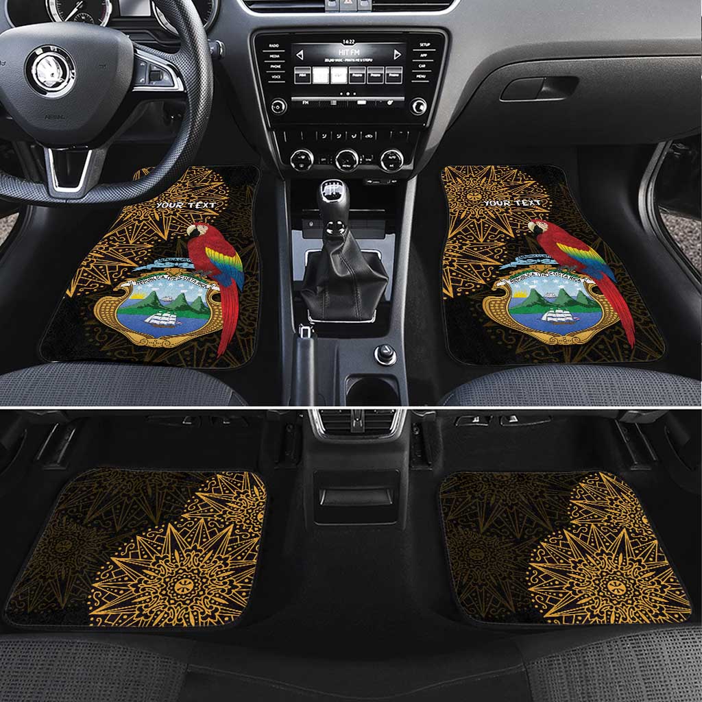 Pura Vida Costa Rica Personalized Car Mats Oxcart Ornate Inspired Gold Pattern - African Pride