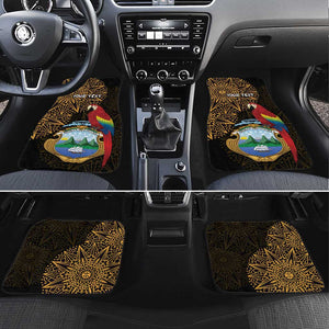 Pura Vida Costa Rica Personalized Car Mats Oxcart Ornate Inspired Gold Pattern - African Pride