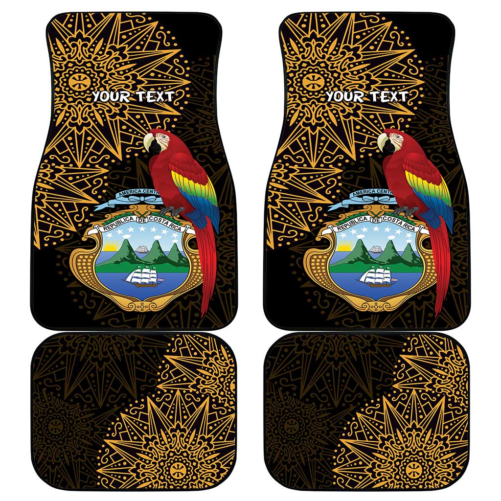 Pura Vida Costa Rica Personalized Car Mats Oxcart Ornate Inspired Gold Pattern - African Pride