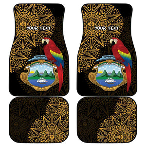 Pura Vida Costa Rica Personalized Car Mats Oxcart Ornate Inspired Gold Pattern - African Pride