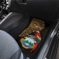 Pura Vida Costa Rica Personalized Car Mats Oxcart Ornate Inspired Gold Pattern - African Pride