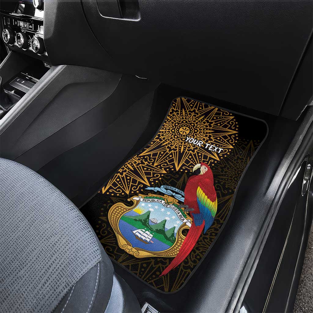 Pura Vida Costa Rica Personalized Car Mats Oxcart Ornate Inspired Gold Pattern - African Pride