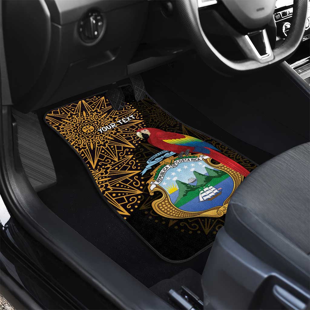 Pura Vida Costa Rica Personalized Car Mats Oxcart Ornate Inspired Gold Pattern - African Pride