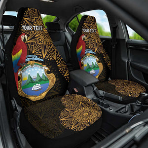 Pura Vida Costa Rica Personalized Car Seat Cover Oxcart Ornate Inspired Gold Pattern - African Pride