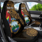 Pura Vida Costa Rica Personalized Car Seat Cover Oxcart Ornate Inspired Gold Pattern - African Pride