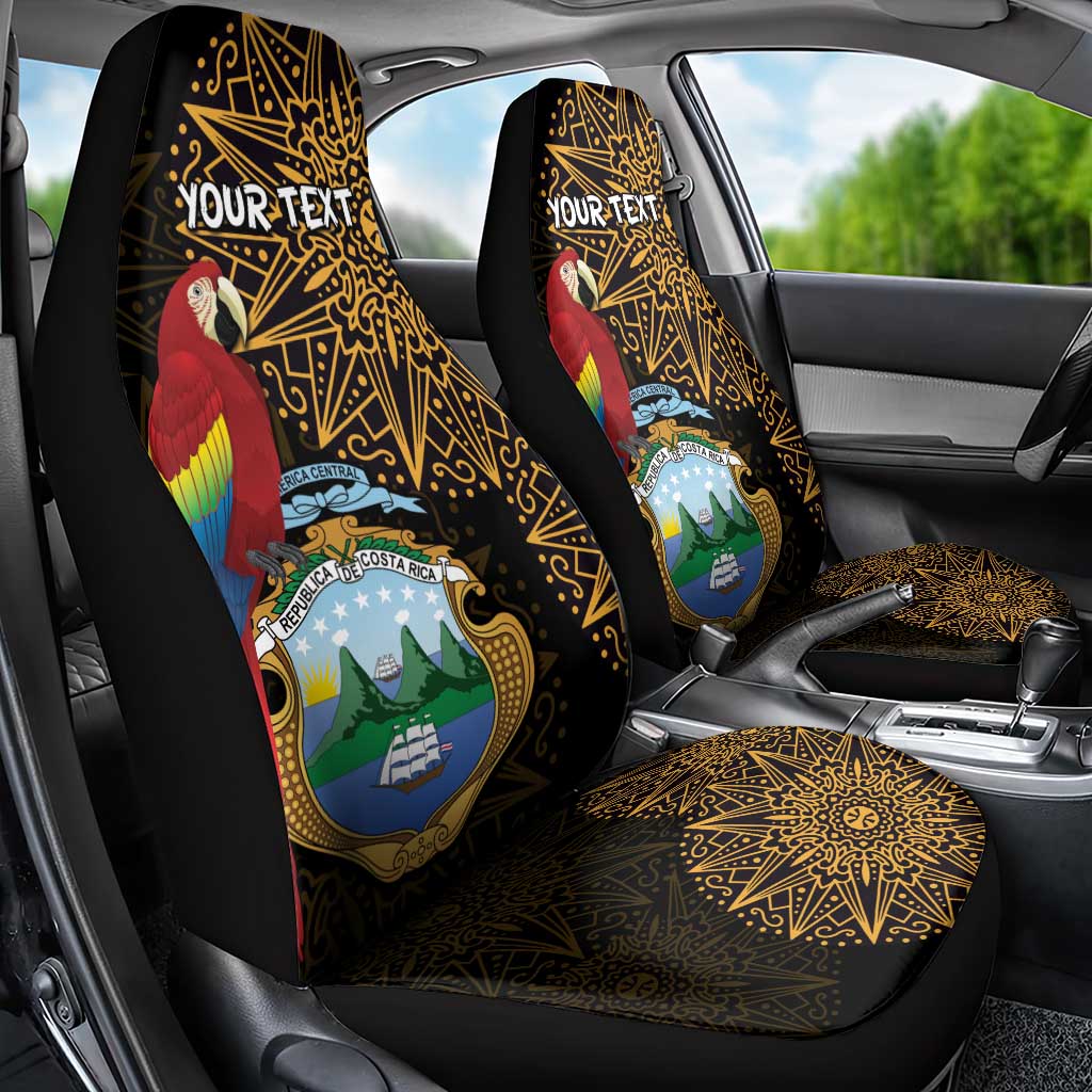 Pura Vida Costa Rica Personalized Car Seat Cover Oxcart Ornate Inspired Gold Pattern - African Pride