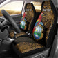 Pura Vida Costa Rica Personalized Car Seat Cover Oxcart Ornate Inspired Gold Pattern - African Pride