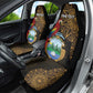 Pura Vida Costa Rica Personalized Car Seat Cover Oxcart Ornate Inspired Gold Pattern - African Pride