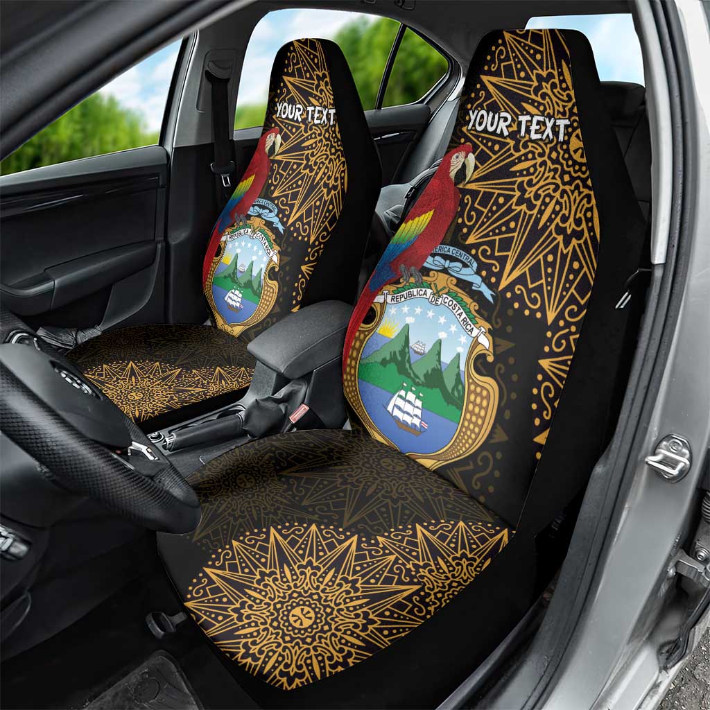 Pura Vida Costa Rica Personalized Car Seat Cover Oxcart Ornate Inspired Gold Pattern - African Pride