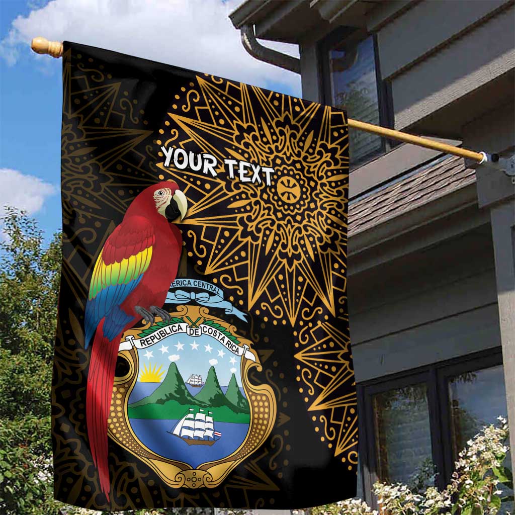 Pura Vida Costa Rica Personalized Garden Flag Oxcart Ornate Inspired Gold Pattern - African Pride