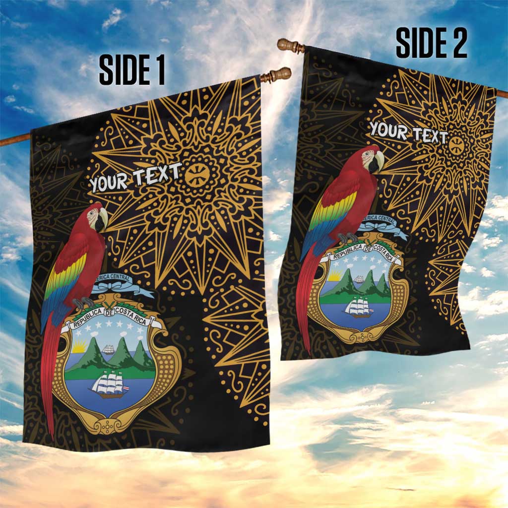 Pura Vida Costa Rica Personalized Garden Flag Oxcart Ornate Inspired Gold Pattern - African Pride