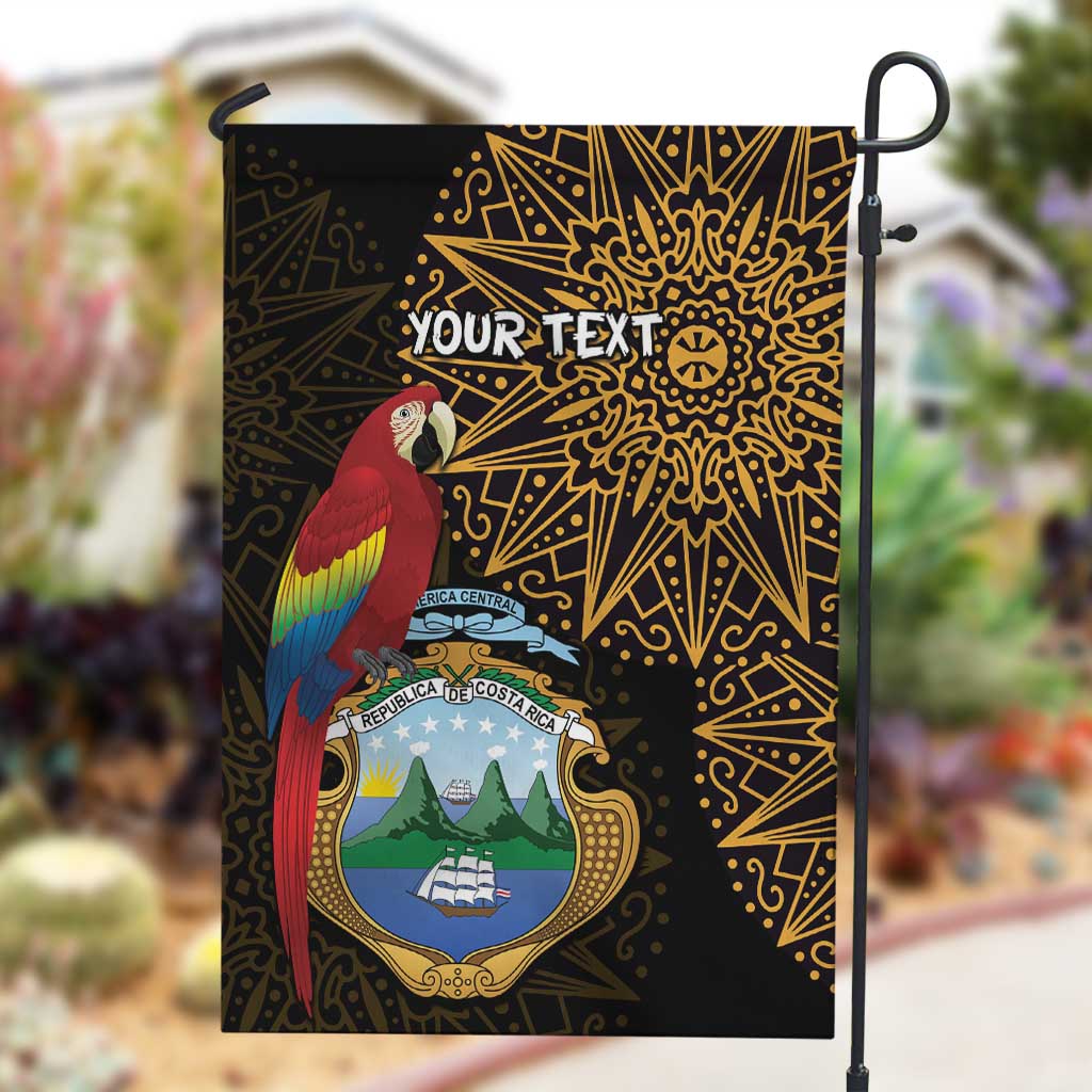 Pura Vida Costa Rica Personalized Garden Flag Oxcart Ornate Inspired Gold Pattern - African Pride
