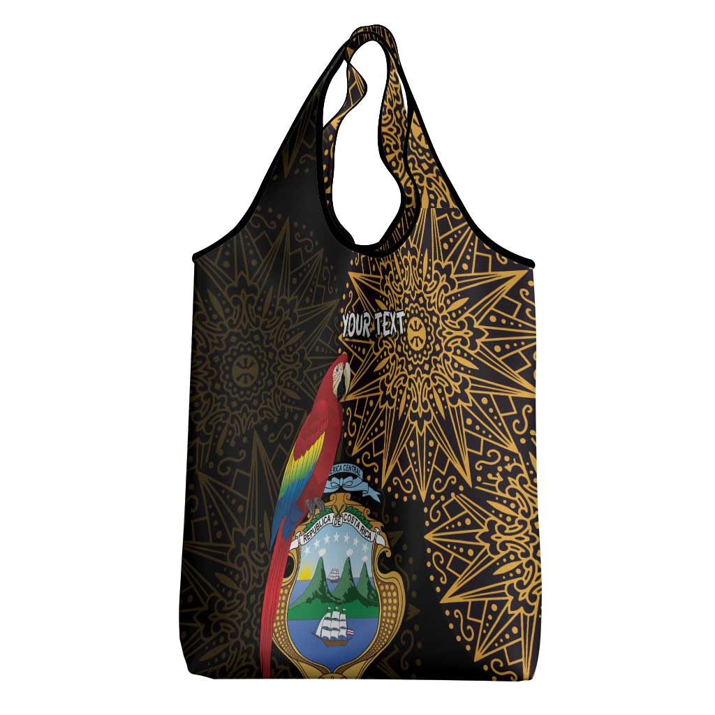Pura Vida Costa Rica Personalized Grocery Bag Oxcart Ornate Inspired Gold Pattern - African Pride