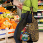 Pura Vida Costa Rica Personalized Grocery Bag Oxcart Ornate Inspired Gold Pattern - African Pride