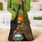 Pura Vida Costa Rica Personalized Grocery Bag Oxcart Ornate Inspired Gold Pattern - African Pride