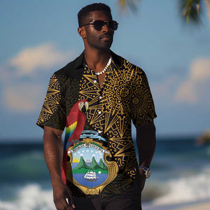 Pura Vida Costa Rica Personalized Hawaiian Shirt Oxcart Ornate Inspired Gold Pattern - African Pride