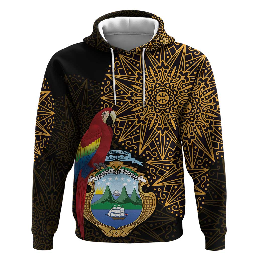 Pura Vida Costa Rica Personalized Hoodie Oxcart Ornate Inspired Gold Pattern - African Pride