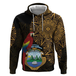 Pura Vida Costa Rica Personalized Hoodie Oxcart Ornate Inspired Gold Pattern - African Pride