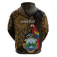 Pura Vida Costa Rica Personalized Hoodie Oxcart Ornate Inspired Gold Pattern - African Pride