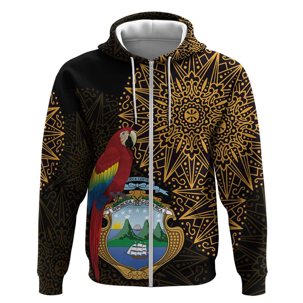 Pura Vida Costa Rica Personalized Hoodie Oxcart Ornate Inspired Gold Pattern - African Pride