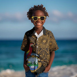 Pura Vida Costa Rica Personalized Kid Hawaiian Shirt Oxcart Ornate Inspired Gold Pattern - African Pride