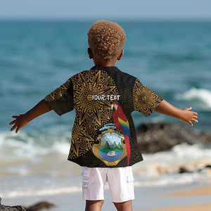 Pura Vida Costa Rica Personalized Kid Hawaiian Shirt Oxcart Ornate Inspired Gold Pattern - African Pride