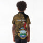 Pura Vida Costa Rica Personalized Kid Polo Shirt Oxcart Ornate Inspired Gold Pattern - African Pride