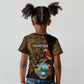 Pura Vida Costa Rica Personalized Kid T shirt Oxcart Ornate Inspired Gold Pattern - African Pride