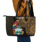 Pura Vida Costa Rica Personalized Leather Tote Bag Oxcart Ornate Inspired Gold Pattern - African Pride