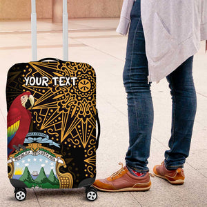 Pura Vida Costa Rica Personalized Luggage Cover Oxcart Ornate Inspired Gold Pattern - African Pride