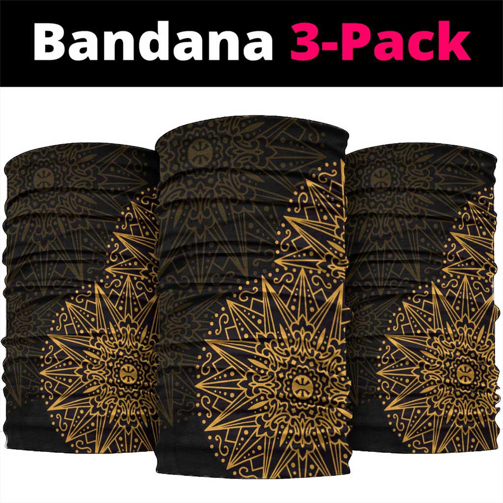 Pura Vida Costa Rica Neck Gaiter Oxcart Ornate Inspired Gold Pattern - African Pride