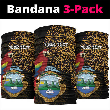 Pura Vida Costa Rica Personalized Neck Gaiter Oxcart Ornate Inspired Gold Pattern LT7