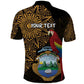 Pura Vida Costa Rica Personalized Polo Shirt Oxcart Ornate Inspired Gold Pattern - African Pride