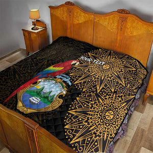 Pura Vida Costa Rica Personalized Quilt Oxcart Ornate Inspired Gold Pattern - African Pride