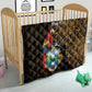 Pura Vida Costa Rica Personalized Quilt Oxcart Ornate Inspired Gold Pattern - African Pride