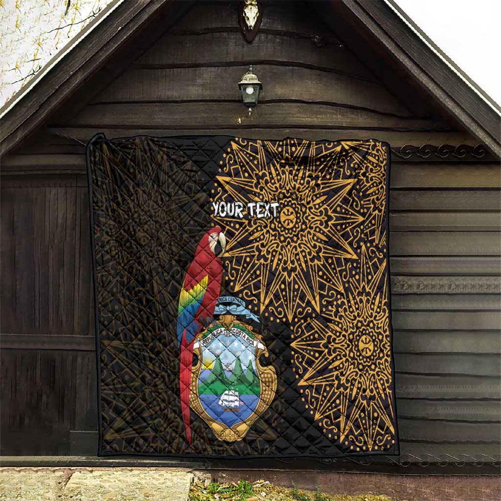 Pura Vida Costa Rica Personalized Quilt Oxcart Ornate Inspired Gold Pattern - African Pride