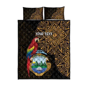 Pura Vida Costa Rica Personalized Quilt Bed Set Oxcart Ornate Inspired Gold Pattern - African Pride