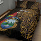 Pura Vida Costa Rica Personalized Quilt Bed Set Oxcart Ornate Inspired Gold Pattern - African Pride