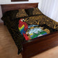 Pura Vida Costa Rica Personalized Quilt Bed Set Oxcart Ornate Inspired Gold Pattern - African Pride