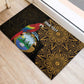 Pura Vida Costa Rica Personalized Rubber Doormat Oxcart Ornate Inspired Gold Pattern - African Pride