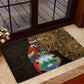 Pura Vida Costa Rica Personalized Rubber Doormat Oxcart Ornate Inspired Gold Pattern - African Pride