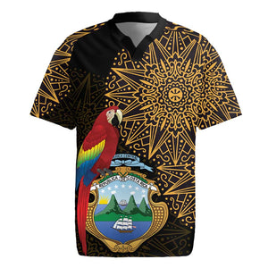 Pura Vida Costa Rica Personalized Rugby Jersey Oxcart Ornate Inspired Gold Pattern - African Pride