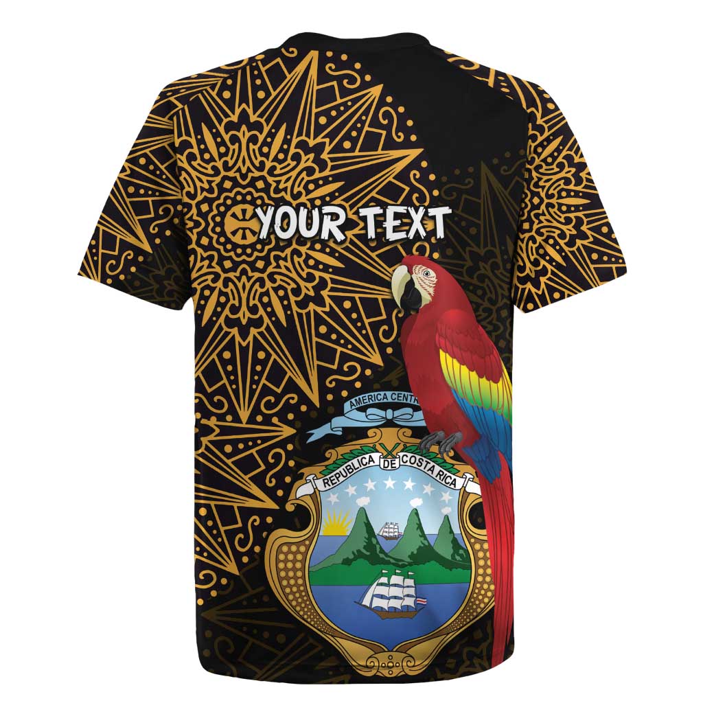 Pura Vida Costa Rica Personalized Rugby Jersey Oxcart Ornate Inspired Gold Pattern - African Pride