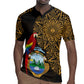 Pura Vida Costa Rica Personalized Rugby Jersey Oxcart Ornate Inspired Gold Pattern - African Pride