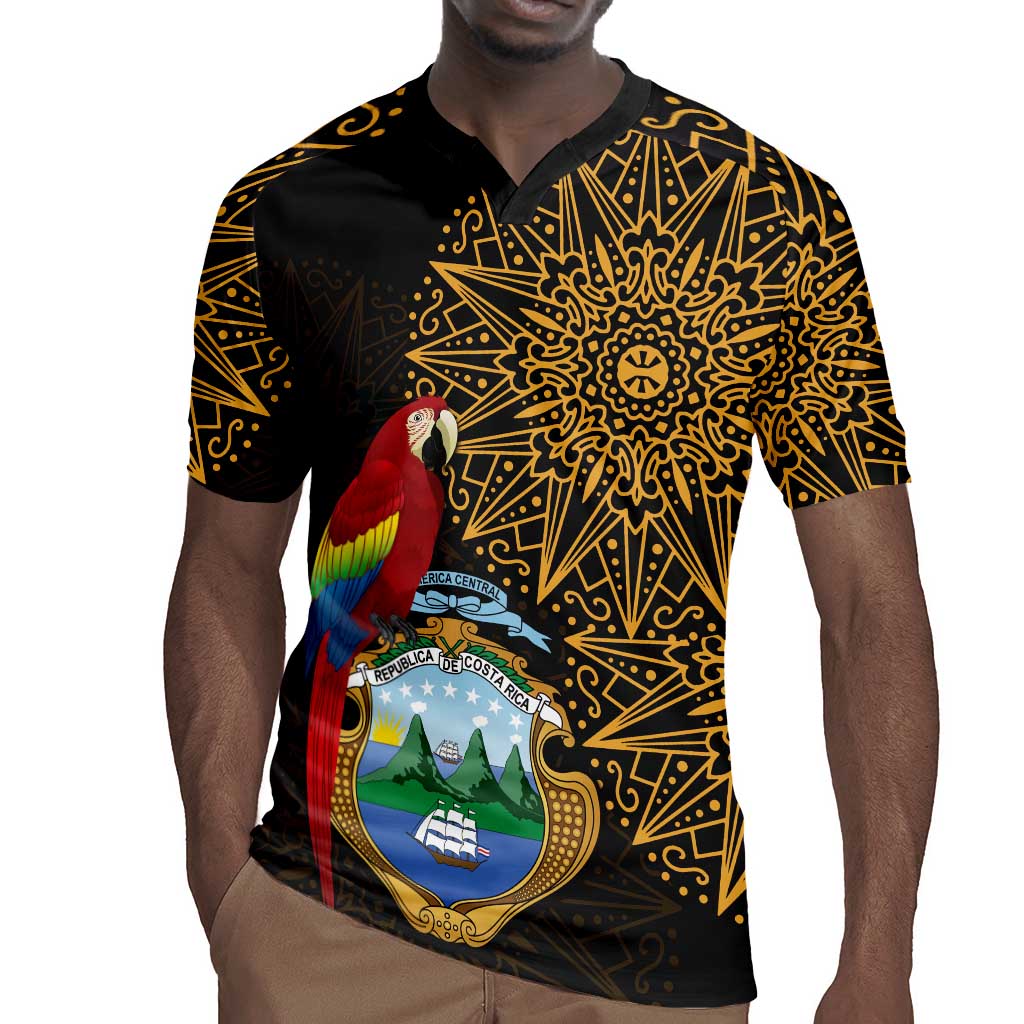 Pura Vida Costa Rica Personalized Rugby Jersey Oxcart Ornate Inspired Gold Pattern - African Pride
