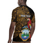 Pura Vida Costa Rica Personalized Rugby Jersey Oxcart Ornate Inspired Gold Pattern - African Pride