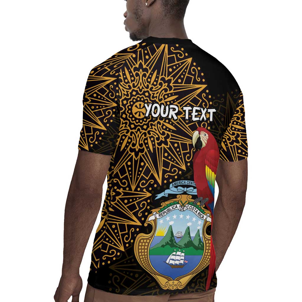 Pura Vida Costa Rica Personalized Rugby Jersey Oxcart Ornate Inspired Gold Pattern - African Pride